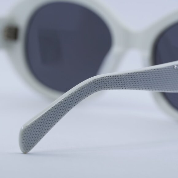 Celine CL4240IS 25A Sunglasses Shiny Ivory with Silver Studs Embellishment Frame - Picture 6 of 12